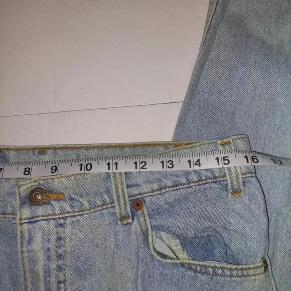 Vtg  80s Levis 505 Denim Jeans Sz 34x36 Light Wash Orange Tab USA 40550-0234 - Picture 10 of 11